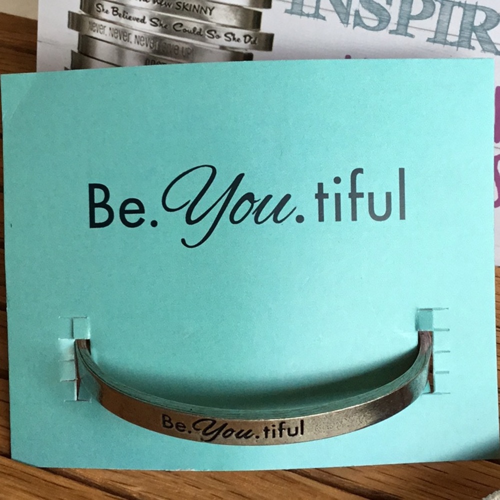 Quotable cuff bracelet.